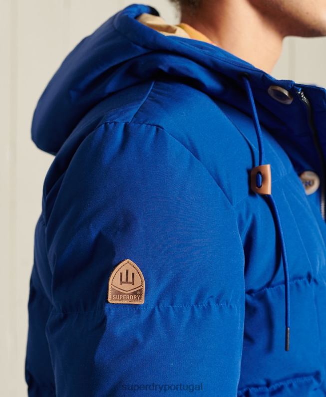 casaco parka de expedição de montanha homens azul roupas Superdry 2208H4537