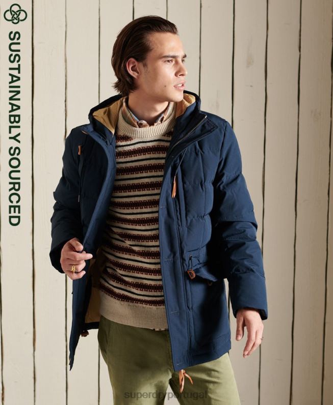 casaco parka de expedição de montanha homens marinha roupas Superdry 2208H4644