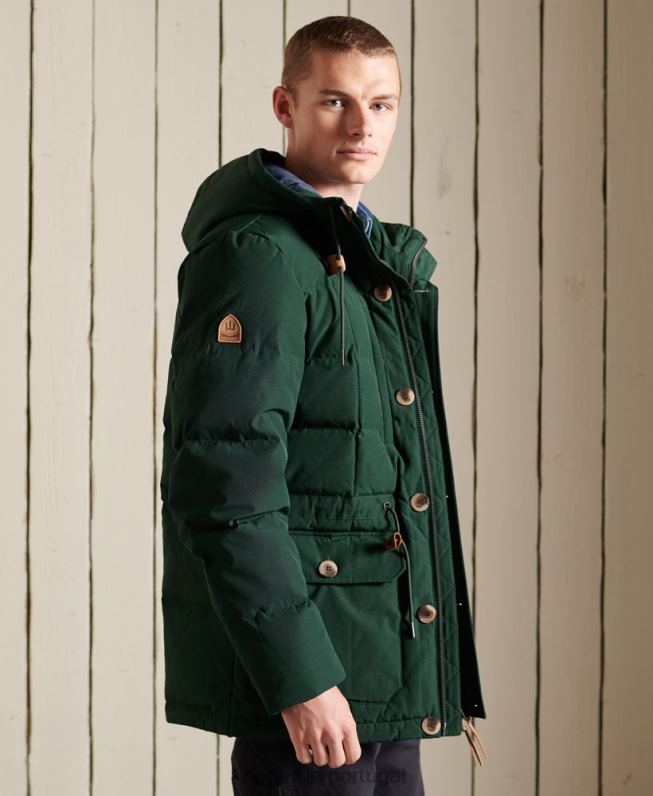 casaco parka de expedição de montanha homens verde roupas Superdry 2208H4485