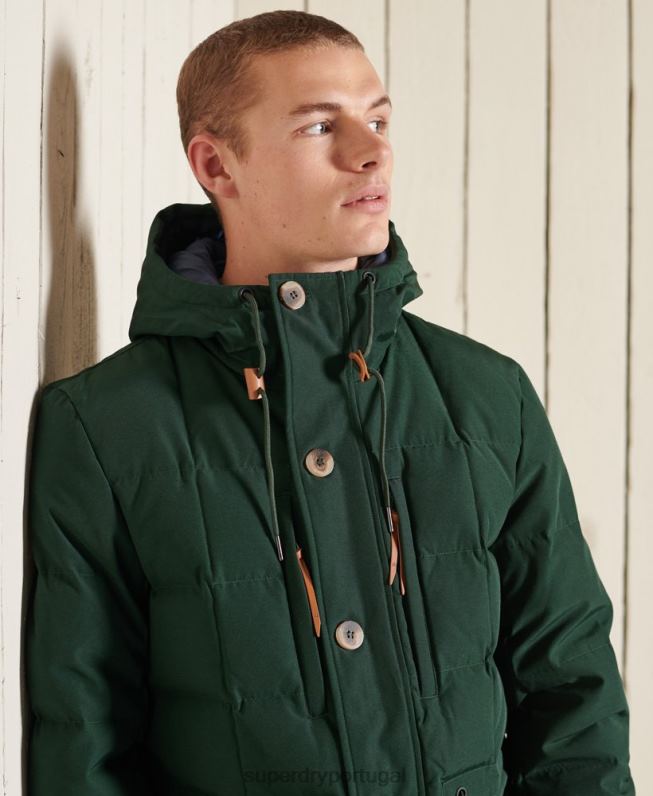 casaco parka de expedição de montanha homens verde roupas Superdry 2208H4485