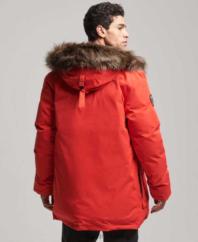 casaco parka de neve everest down homens vermelho roupas Superdry 2208H4515