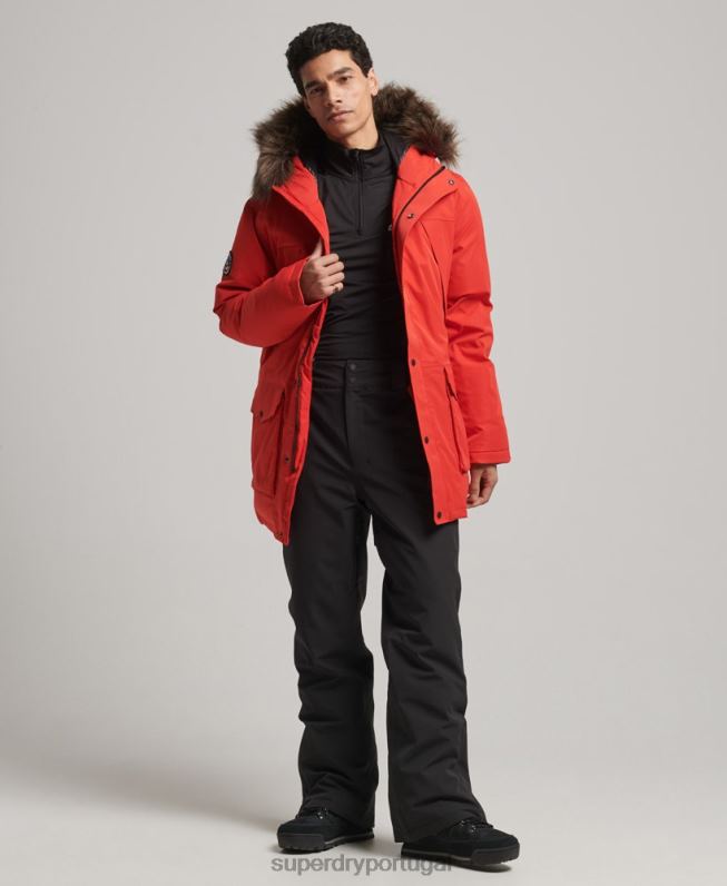 casaco parka de neve everest down homens vermelho roupas Superdry 2208H4515