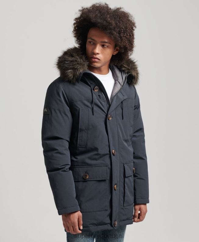 casaco parka novato homens marinha roupas Superdry 2208H4549