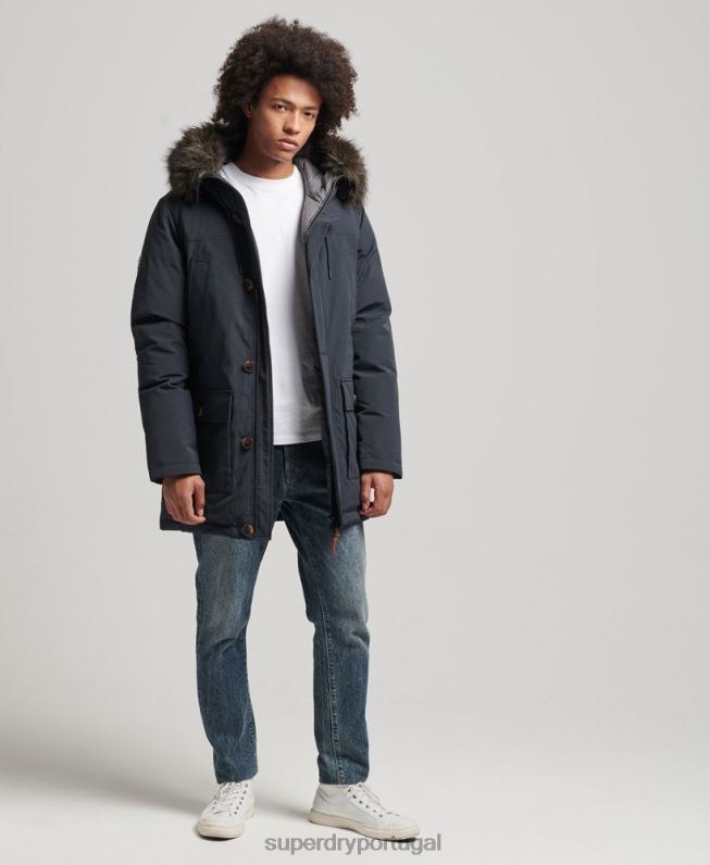 casaco parka novato homens marinha roupas Superdry 2208H4549
