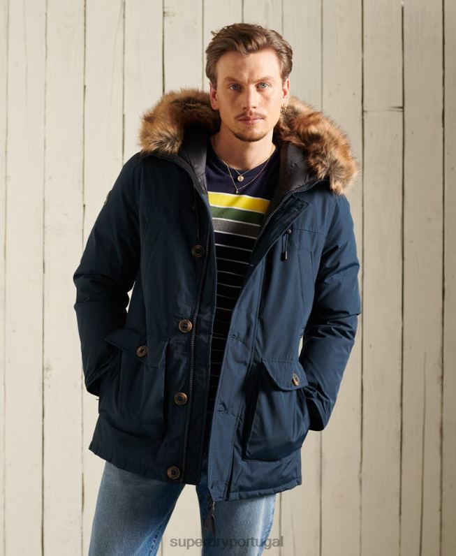 casaco parka novato homens marinha roupas Superdry 2208H4727