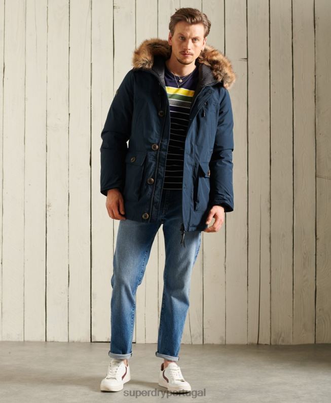 casaco parka novato homens marinha roupas Superdry 2208H4727