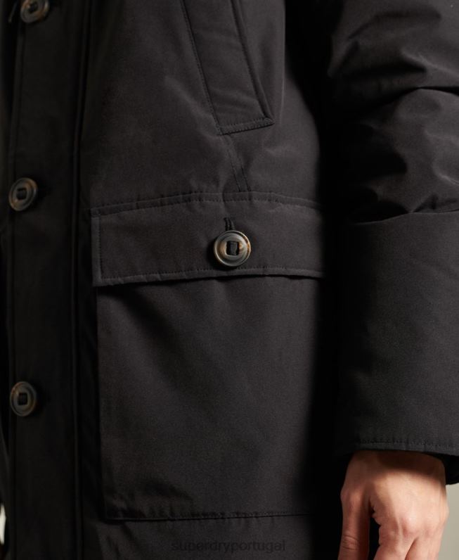 casaco parka novato homens preto roupas Superdry 2208H4734