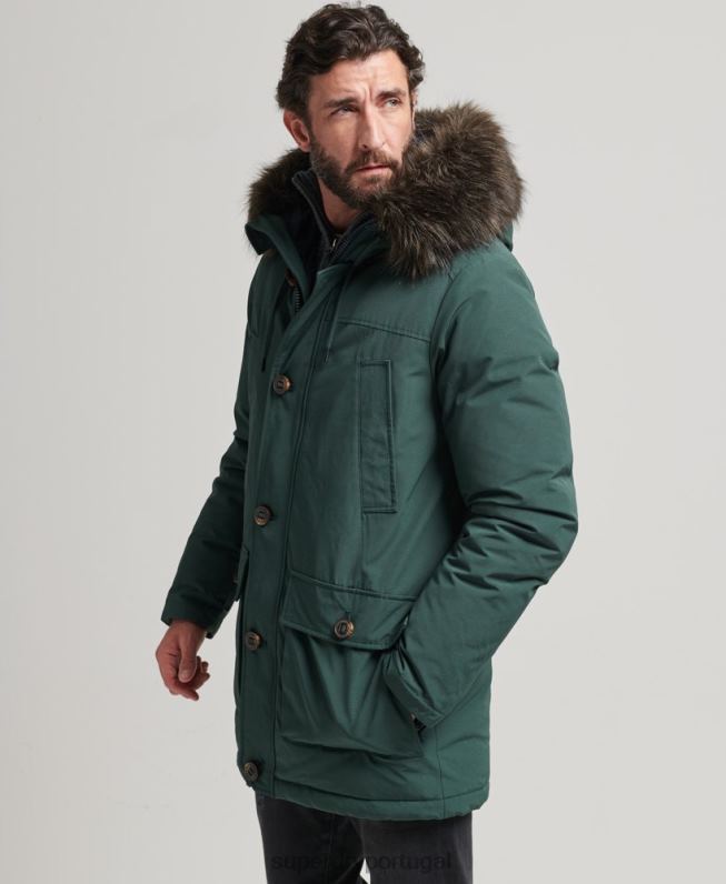 casaco parka novato homens verde roupas Superdry 2208H4525