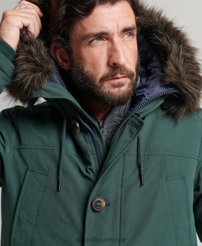 casaco parka novato homens verde roupas Superdry 2208H4525