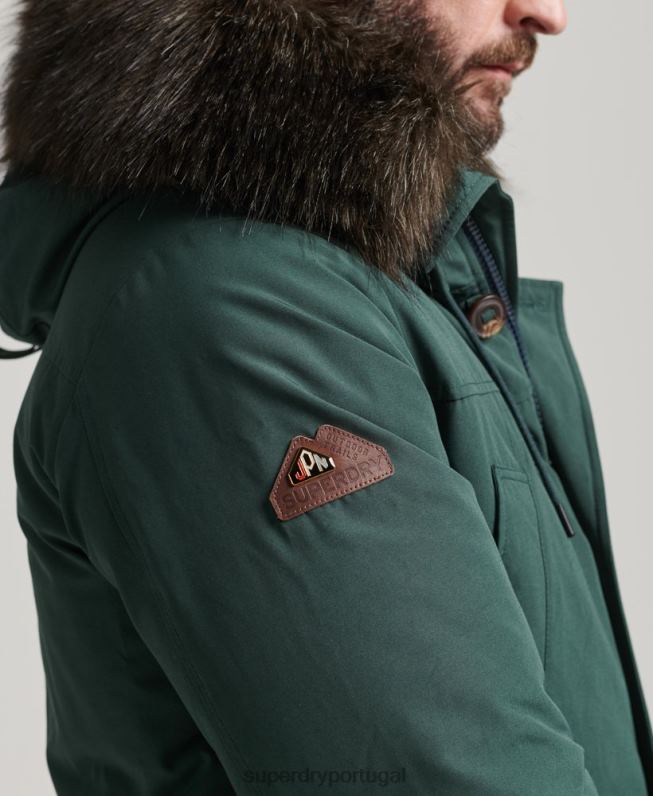 casaco parka novato homens verde roupas Superdry 2208H4525