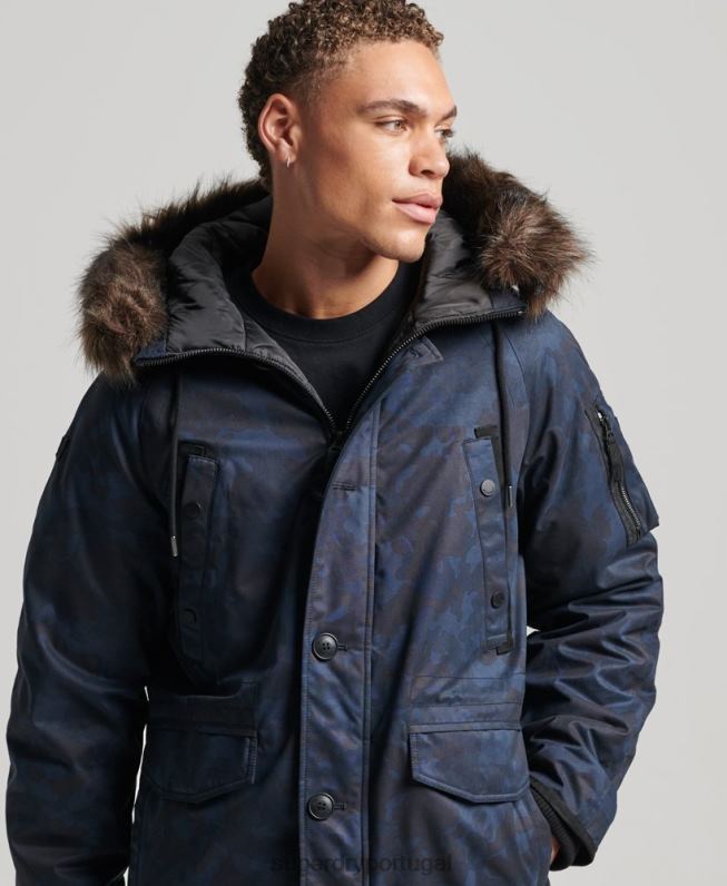 casaco parka original e vintage homens marinha roupas Superdry 2208H4509