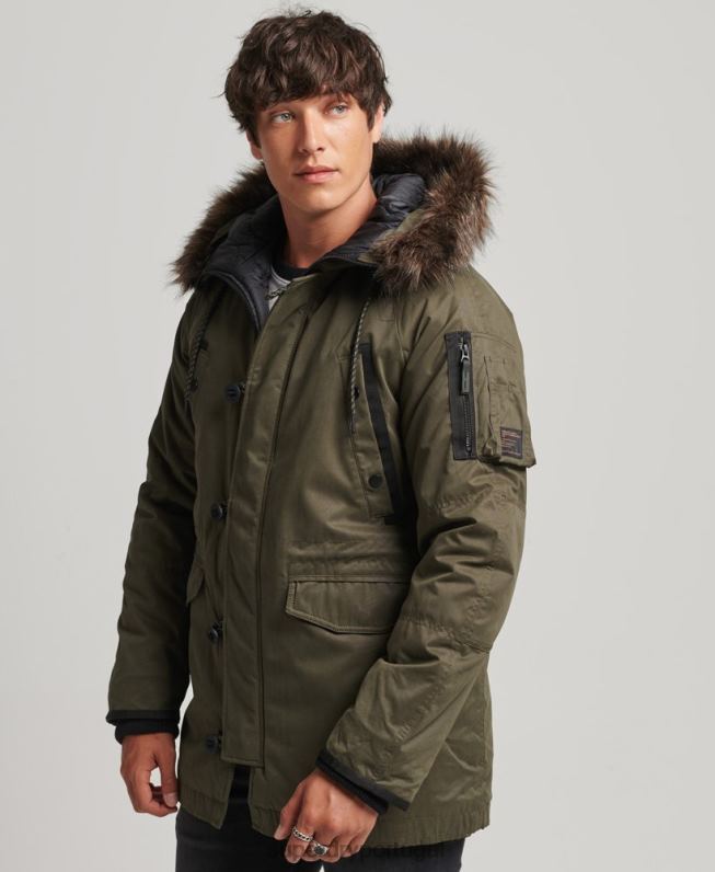 casaco parka original e vintage homens verde roupas Superdry 2208H4573