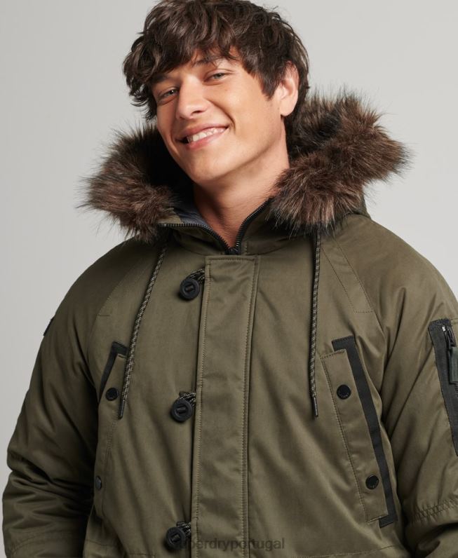 casaco parka original e vintage homens verde roupas Superdry 2208H4573