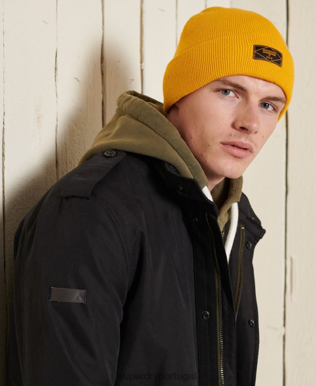 casaco parka premium militar homens cinza escuro roupas Superdry 2208H4576