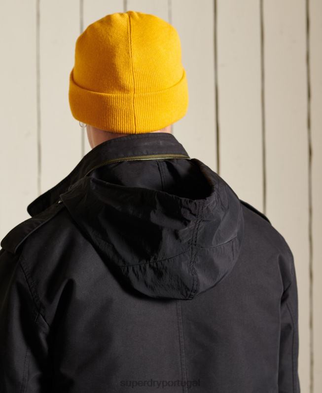 casaco parka premium militar homens cinza escuro roupas Superdry 2208H4576