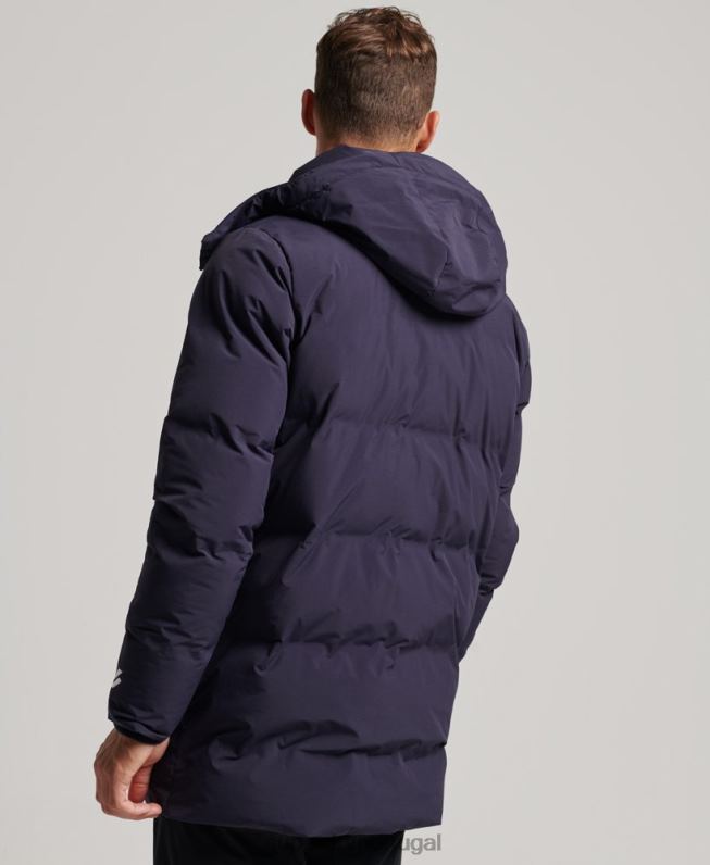 casaco puffer quadrado homens marinha roupas Superdry 2208H4589