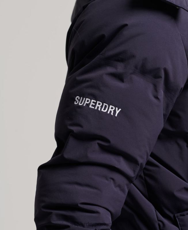 casaco puffer quadrado homens marinha roupas Superdry 2208H4589