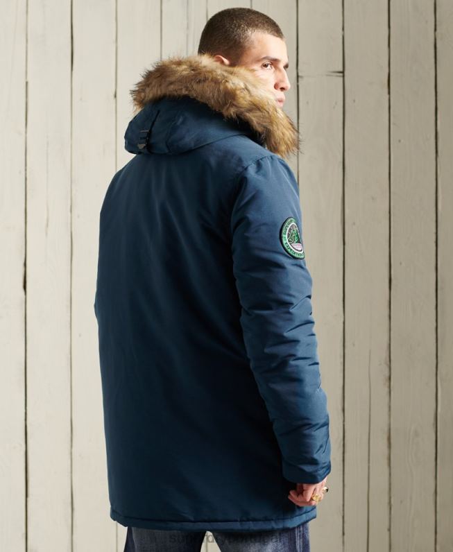 jaqueta parka everest homens azul claro roupas Superdry 2208H4664