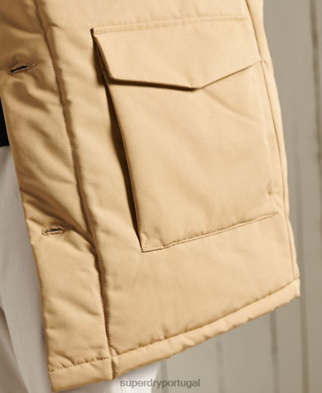 jaqueta parka everest homens bege roupas Superdry 2208H1079