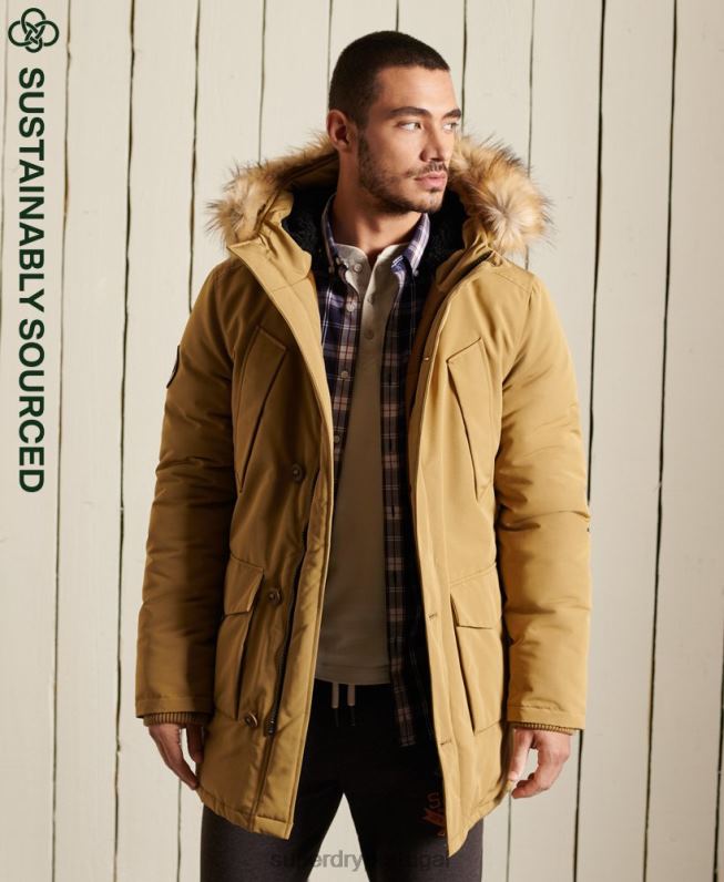 jaqueta parka everest homens bronzeado roupas Superdry 2208H4738