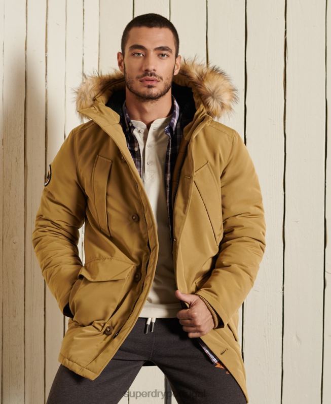 jaqueta parka everest homens bronzeado roupas Superdry 2208H4738