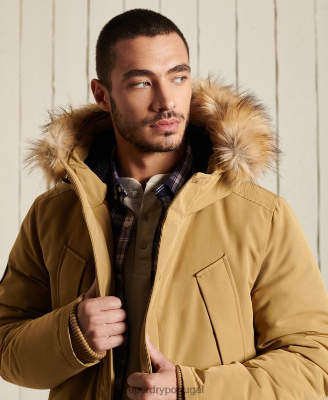 jaqueta parka everest homens bronzeado roupas Superdry 2208H4738