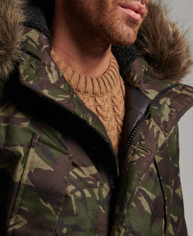 jaqueta parka everest homens caqui roupas Superdry 2208H1080