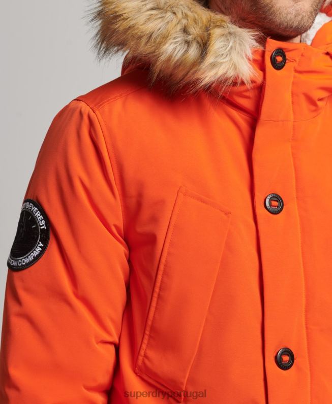 jaqueta parka everest homens laranja roupas Superdry 2208H1126