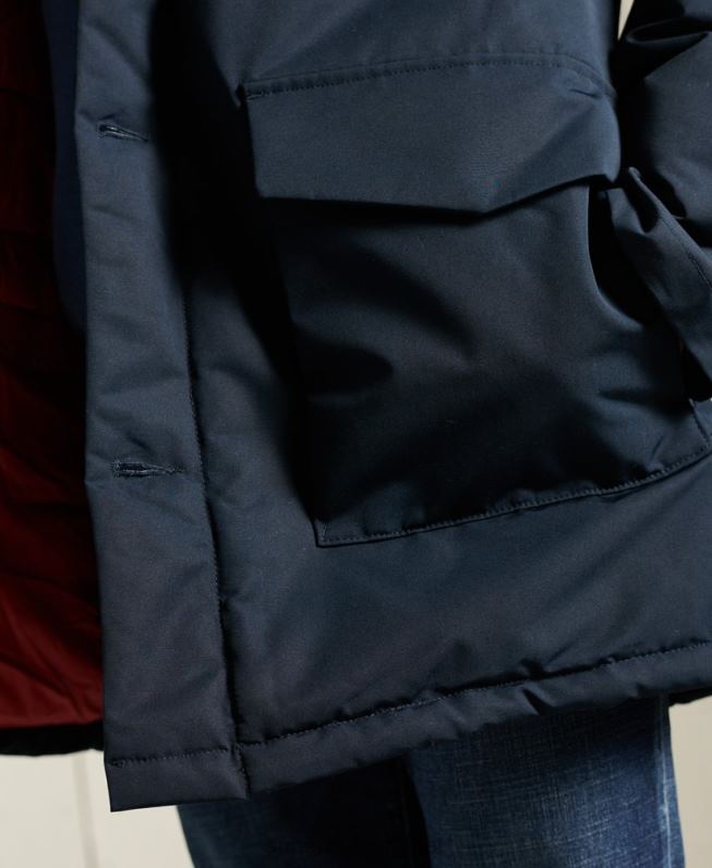 jaqueta parka everest homens marinha roupas Superdry 2208H1027