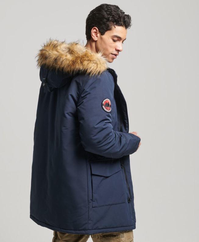 jaqueta parka everest homens marinha roupas Superdry 2208H1097