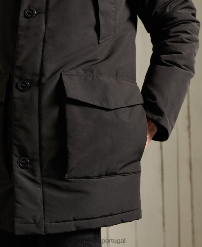 jaqueta parka everest homens preto roupas Superdry 2208H1157