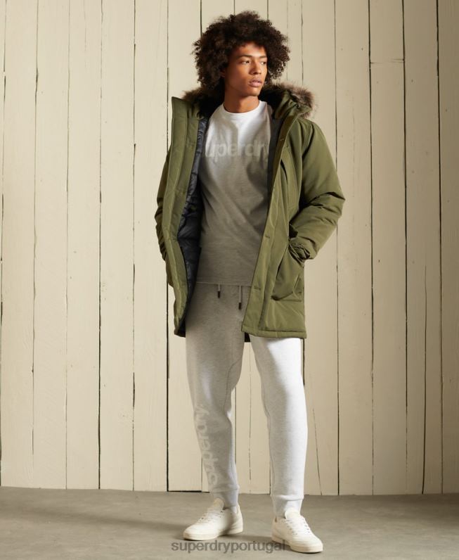 jaqueta parka everest homens verde roupas Superdry 2208H4739