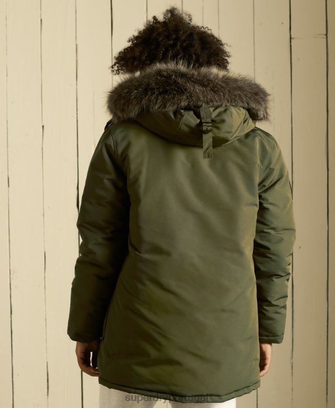 jaqueta parka everest homens verde roupas Superdry 2208H4739