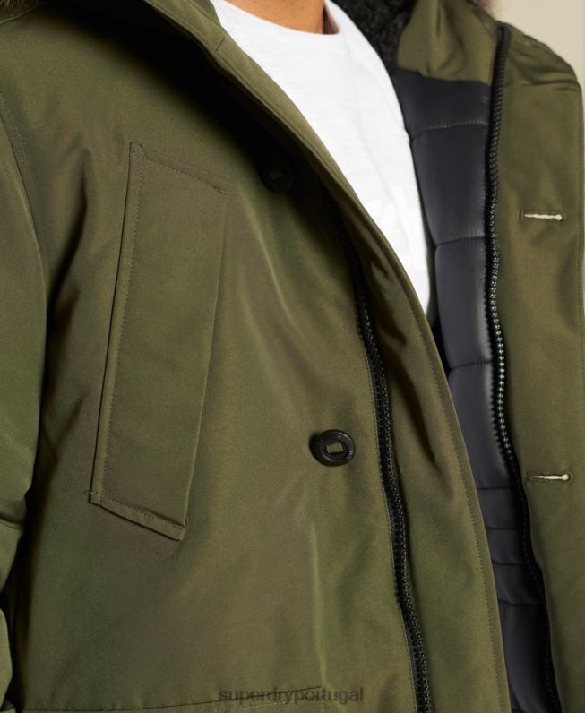 jaqueta parka everest homens verde roupas Superdry 2208H4739