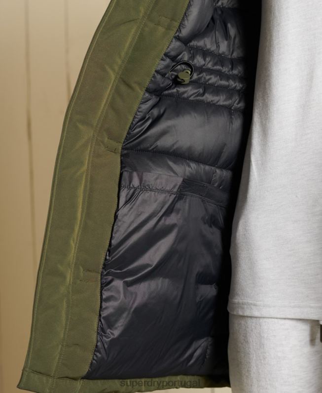 jaqueta parka everest homens verde roupas Superdry 2208H4739