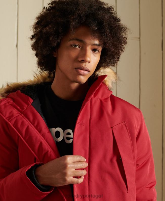 jaqueta parka everest homens vermelho roupas Superdry 2208H4571