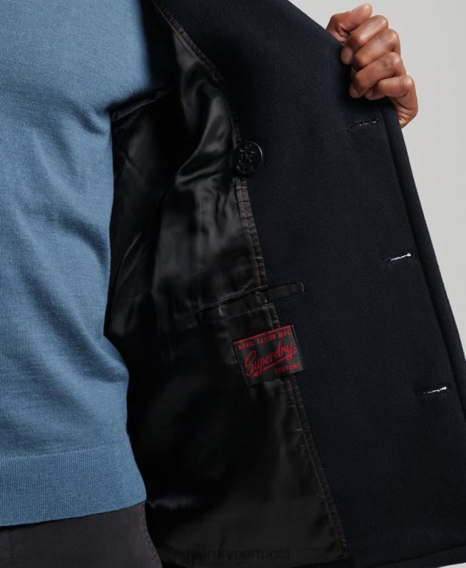 loja mercantil - casaco de lã homens marinha roupas Superdry 2208H966