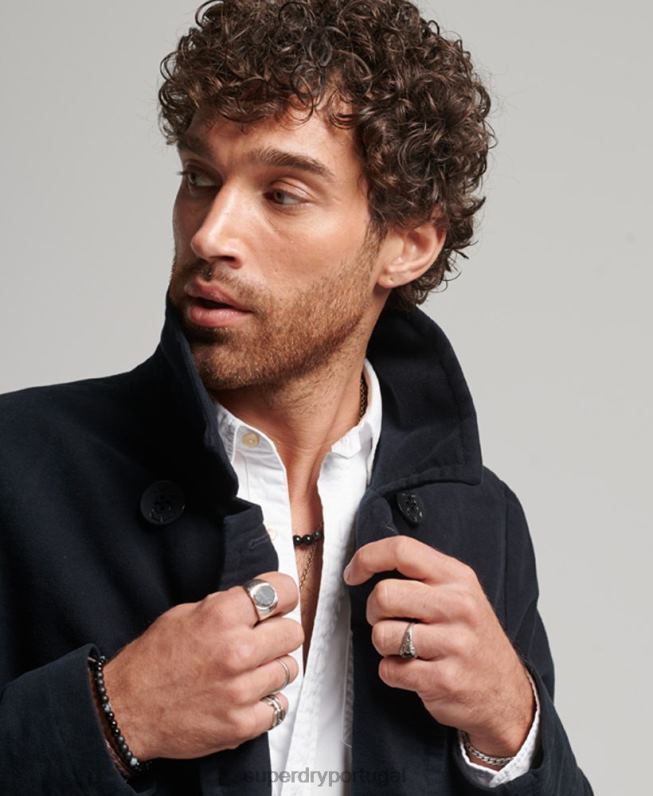 loja mercantil - moleskin ervilha casaco homens marinha roupas Superdry 2208H1103