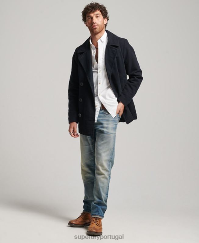 loja mercantil - moleskin ervilha casaco homens marinha roupas Superdry 2208H1103