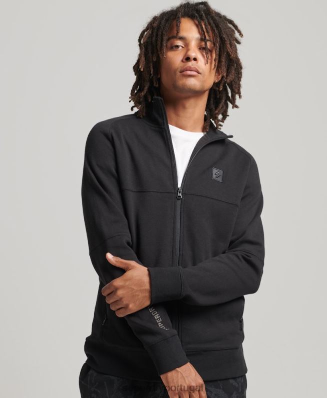 topo da pista de tecnologia homens preto roupas Superdry 2208H5087