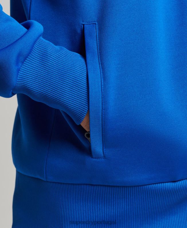 zíper vintage através da parte superior da trilha homens azul roupas Superdry 2208H822
