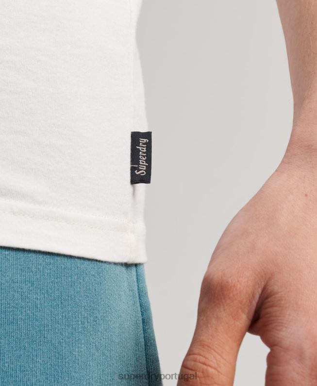 colete cali vintage logo homens branco roupas Superdry 2208H1491