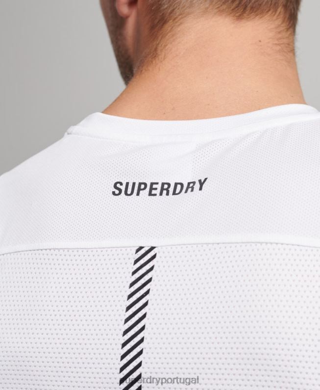 colete de corrida homens branco roupas Superdry 2208H5397