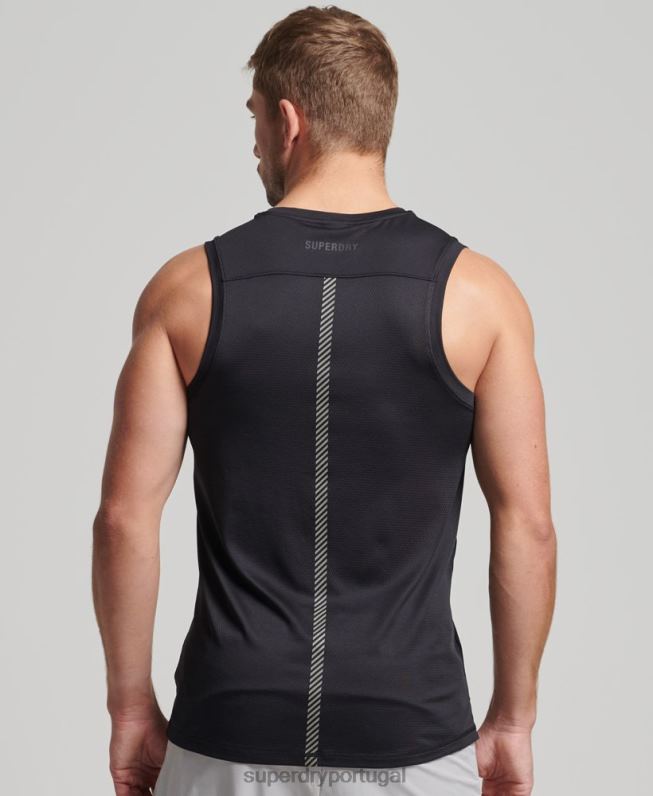 colete de corrida homens preto roupas Superdry 2208H5396