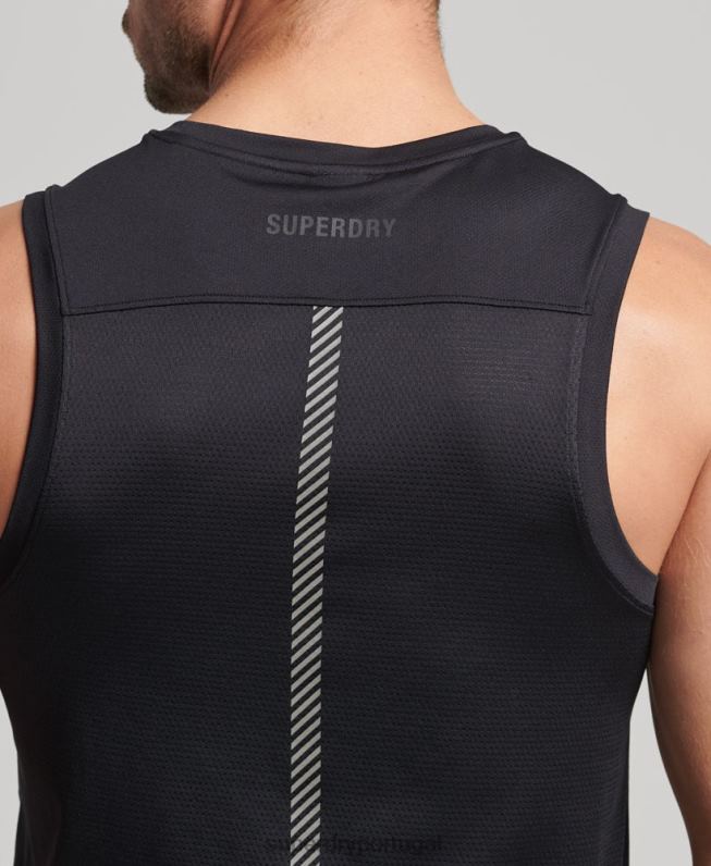 colete de corrida homens preto roupas Superdry 2208H5396
