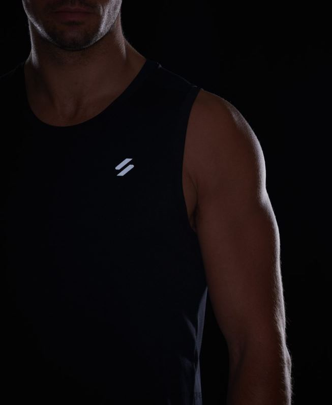 colete de corrida homens preto roupas Superdry 2208H5396