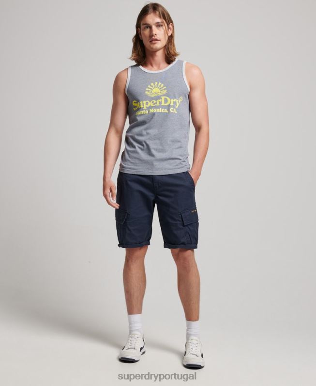 colete neon vintage homens marinha roupas Superdry 2208H1479