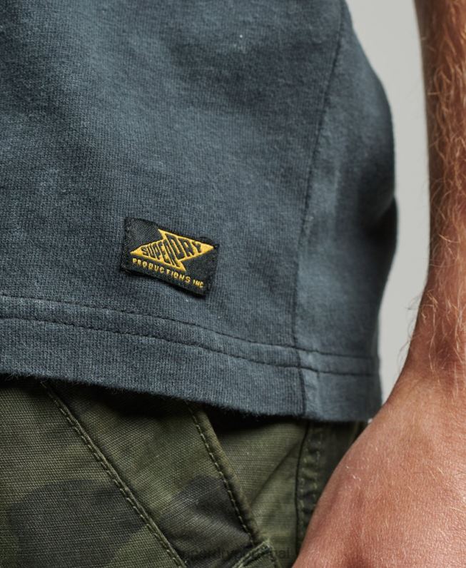 colete vintage lo-fi flyer homens preto roupas Superdry 2208H9