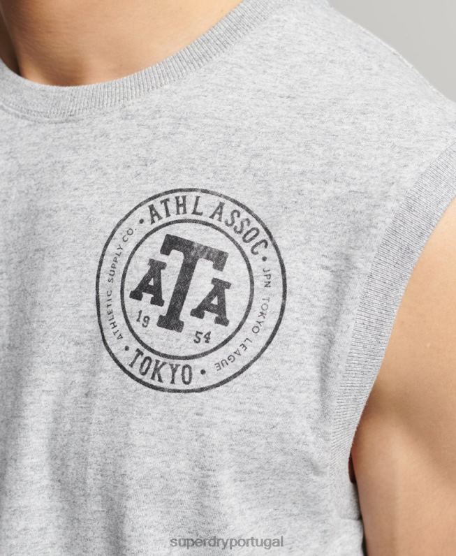 regata colegial vintage homens cinza roupas Superdry 2208H1559
