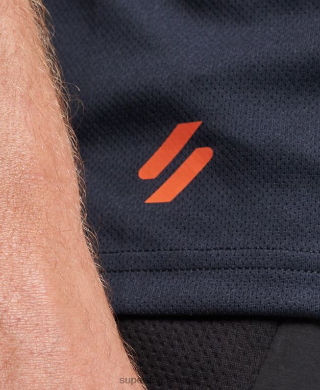 top de colete ativo homens marinha roupas Superdry 2208H1405